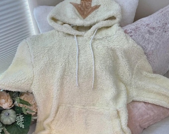 RESTOCKED!!! Fluffy Flying Bison with Ears Inspired Hoodie Halloween Costume / Winter Jacket
