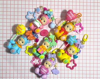 sonny angel birthday gift bears series beaded charm keychains