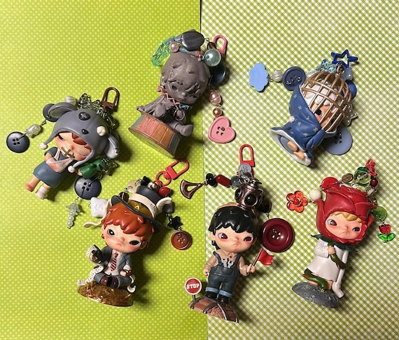 Hirono Reshape Series Figure Beaded Charm Keychains - Etsy