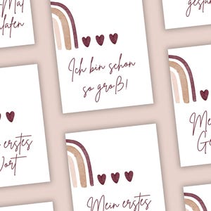 Cartes d'étape bébé arc-en-ciel