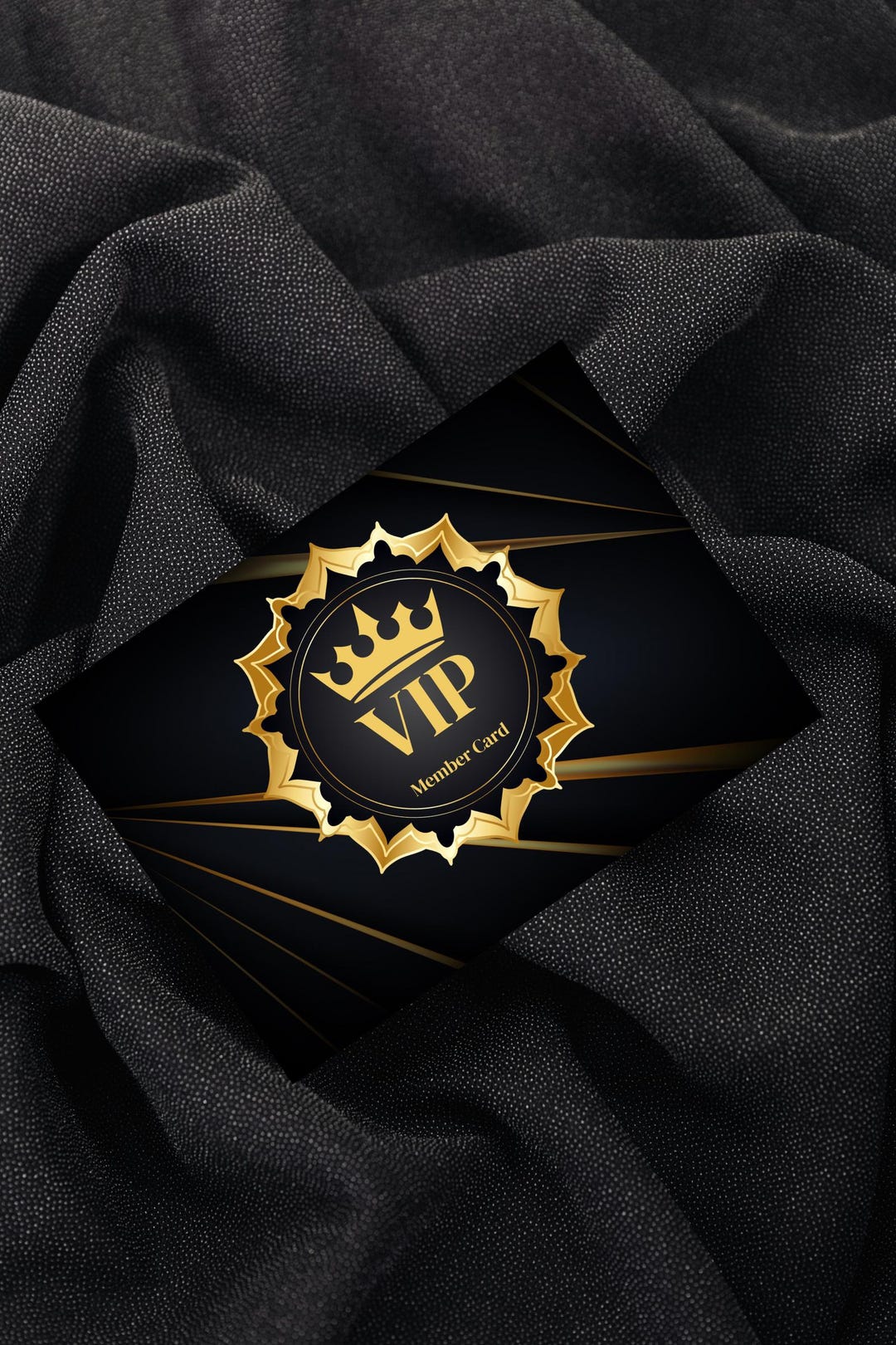 VIP Access Card – Luxury Gold & Black Design, Editable Canva Template ...