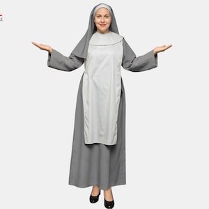Authentic Nun Habit in Gray | Nuns Attire | Religious Clothing for Church Women