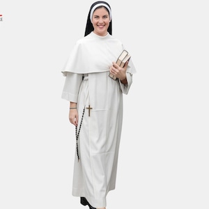 Classic White Nun Habit: Catholic Religious Attire