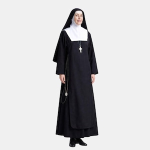 nun black dress The Nun Black Outfits Halloween Carnival Suit Cosplay Costume main image 0