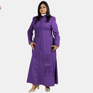 chinese dress ladies Black Women’s Clergy Dress with Modern Kente Cape and Collar S (8-10) main image 0