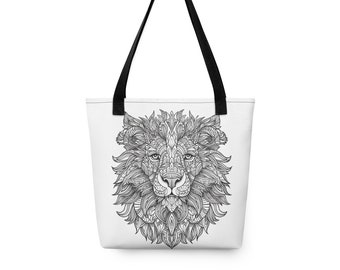 Lion Mandala Color-Me Tote bag
