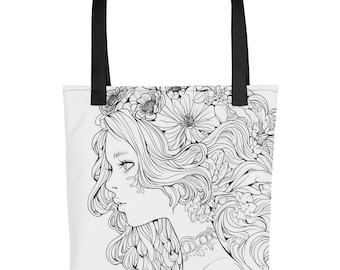 Flower Fever Dream Color-Me Tote bag