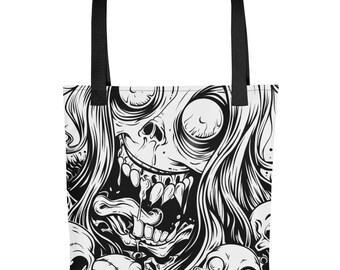 Crazy Halloween Zombie Trick or Treat Color-Me Tote bag