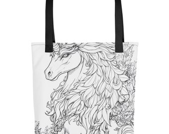 Spirit Stallion Color Me Tote, DIY Bag, Gift Activity, Spirit Animal