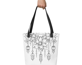 Boho Chic Color-Me Tote bag, DIY custom bag