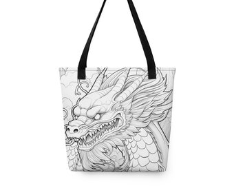Fierce Lucky Dragon Color-Me Tote bag