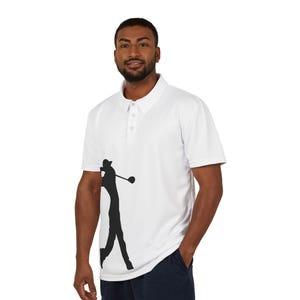 Golf Swing Unisex Polo Shirt, Sports Shirt for Golf Lovers, Golfing Outfit, Everyday Casual Wear