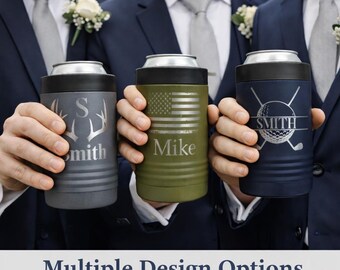 Custom Groomsman Can Cooler