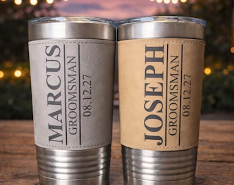 Bachelor Party Tumbler | Engraved Stainless Steel Tumbler for Groom Squad & Guys Weekend | Personalized Beer Gift