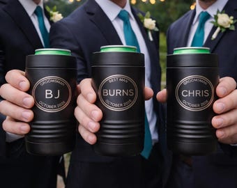Personalized Groomsman Can Cooler