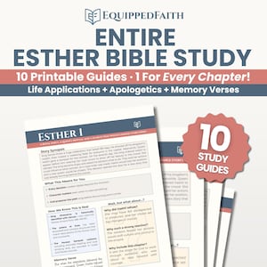 Bible Study Guide Printable | Esther Bible Study PDF | Christian Study Resource for Women, Teens, Homeschool, Sunday School