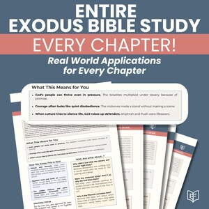 Genesis, Exodus and Leviticus Bible Study Guide, Printable Notes with Story Summary, Christian Apologetics, Q&A for Every Chapter
