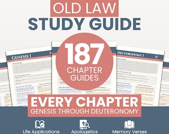 Old Testament Law Bible Study Guide: Pentateuch Devotional (PDF Printable/Digital Download)