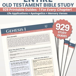 Bible Study Guide Printable | Old Testament Bible Study PDF | Christian Study Resource for Women, Teens, Homeschool, Sunday School