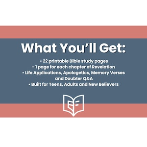 Revelation Bible Study Guide: Christian Devotional, Apologetics (PDF Printable)