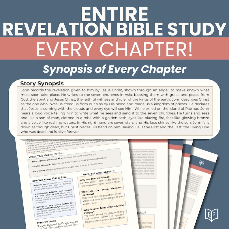 Revelation Bible Study Guide: Christian Devotional, Apologetics (PDF Printable)