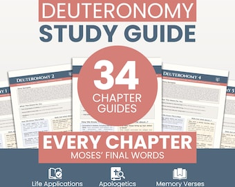 Deuteronomy Bible Study Guide: Chapter-by-Chapter Devotional (PDF Printable/Digital Download)
