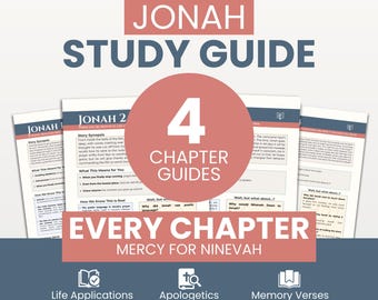 Jonah Bible Study Guide: Christian Devotional, Apologetics (PDF Printable/Digital Download)