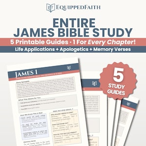 James Bible Study Guide: Christian Devotional, Apologetics (PDF Printable)