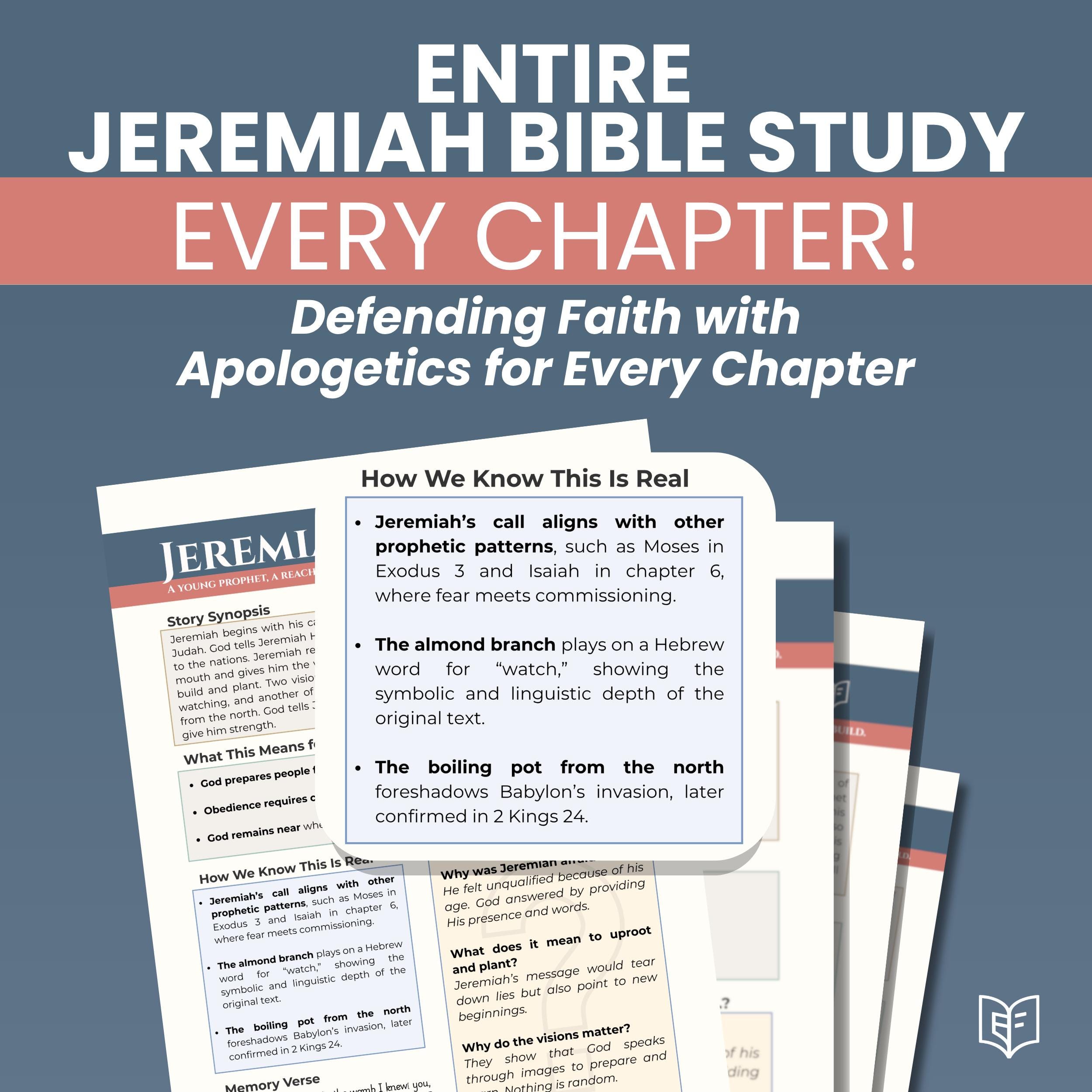Jeremiah Bible Study Guide: Christian Devotional, Apologetics (PDF ...