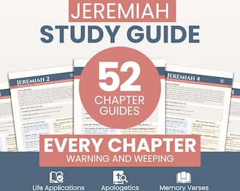 Jeremiah Bible Study Guide: Christian Devotional, Apologetics (PDF Printable/Digital Download)