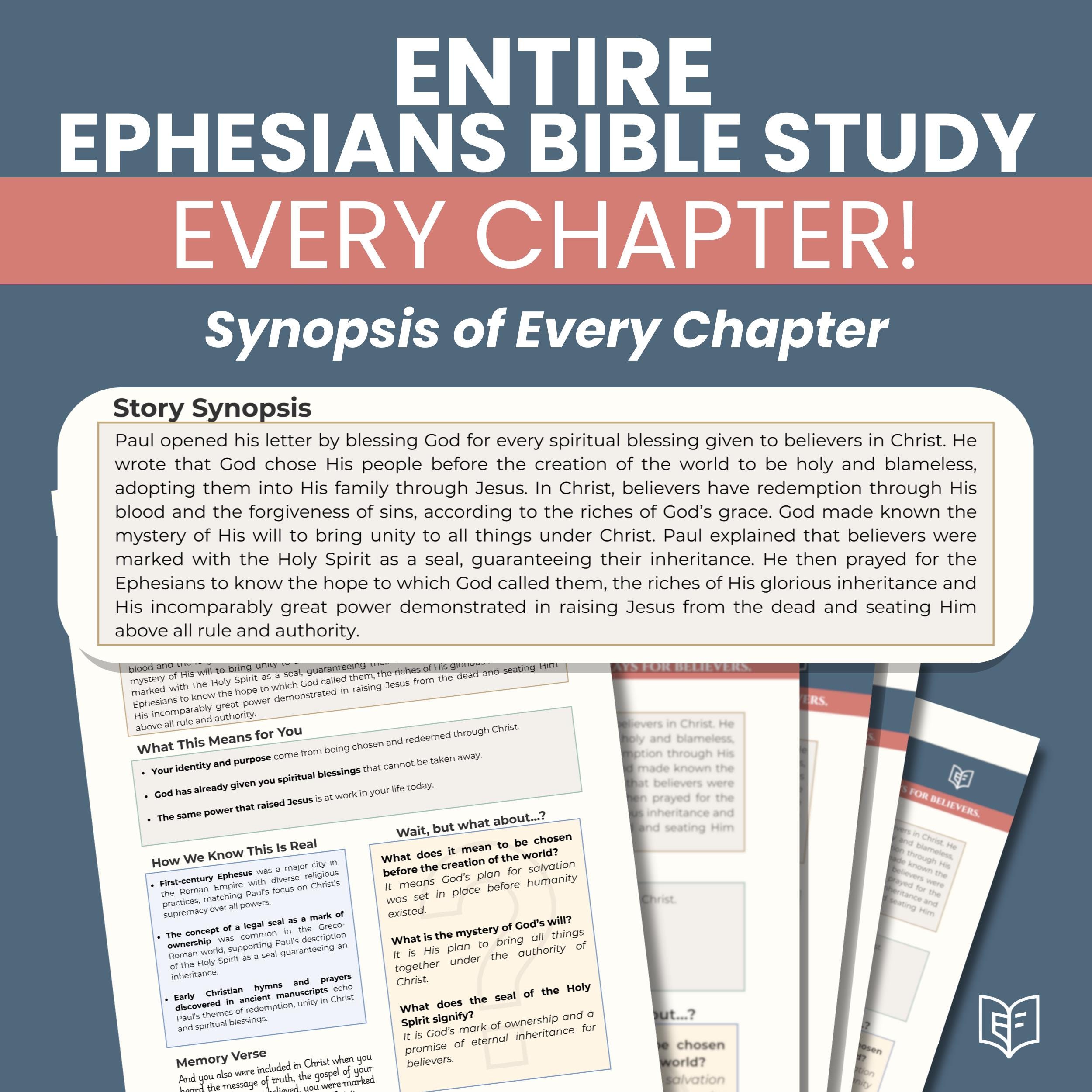Ephesians Bible Study Guide: Christian Devotional With Apologetics (PDF ...