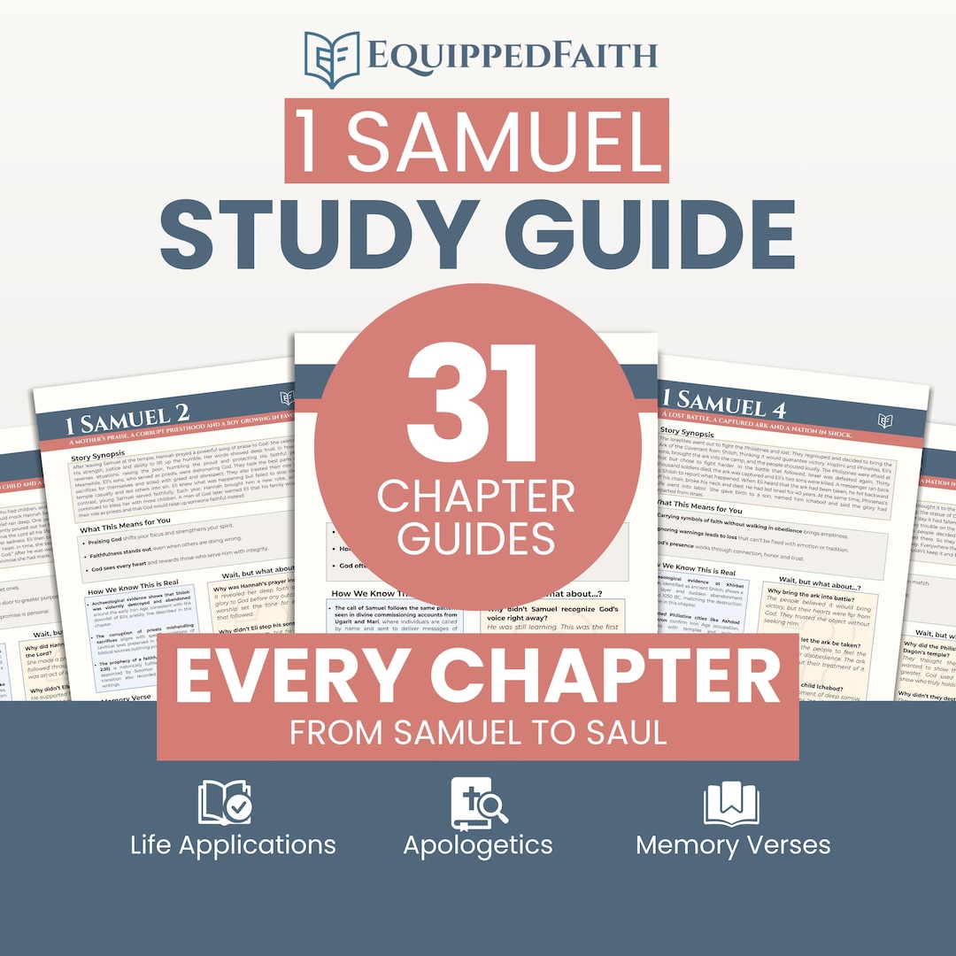 1 Samuel Bible Study Guide: Christian Devotional With Apologetics (PDF Printable/digital ...