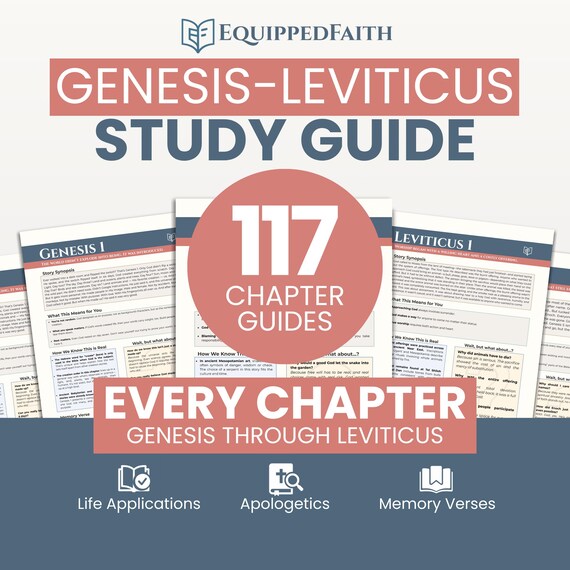 Genesis, Exodus, Leviticus Bible Study Guide: Christian Devotional (PDF Printable/Digital Download)