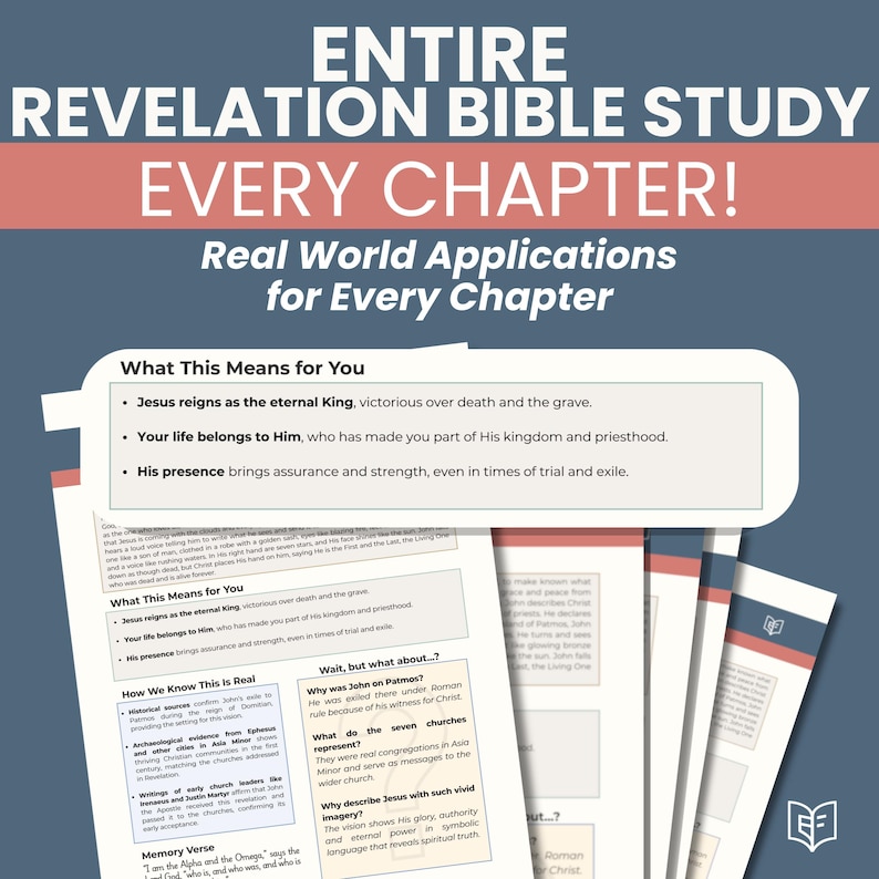 Revelation Bible Study Guide: Christian Devotional, Apologetics (PDF Printable)