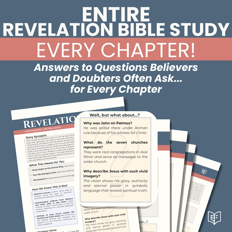 Revelation Bible Study Guide: Christian Devotional, Apologetics (PDF Printable)