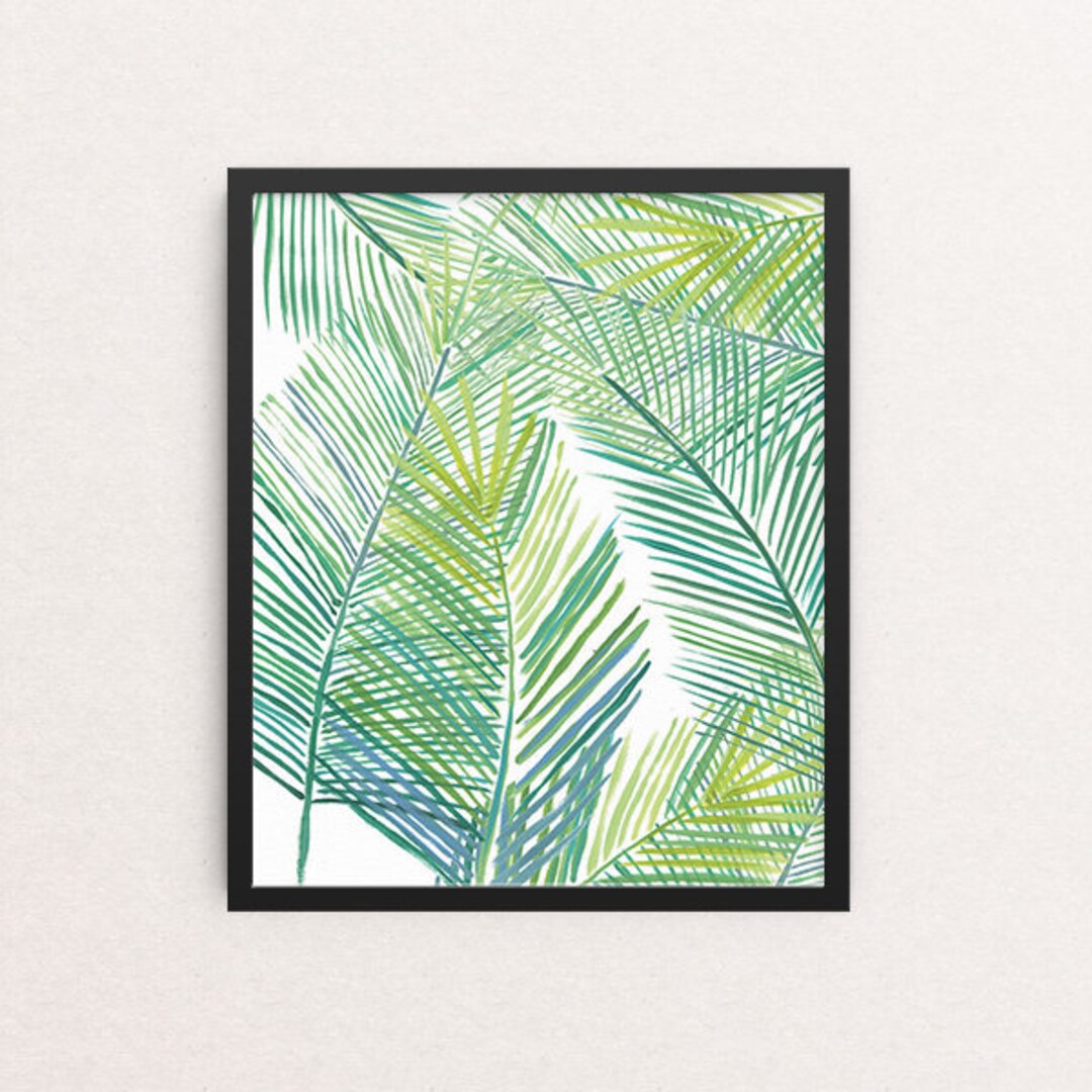 Leaf Wall Art Tropical Fern Print Tropical Leaves Print - Etsy