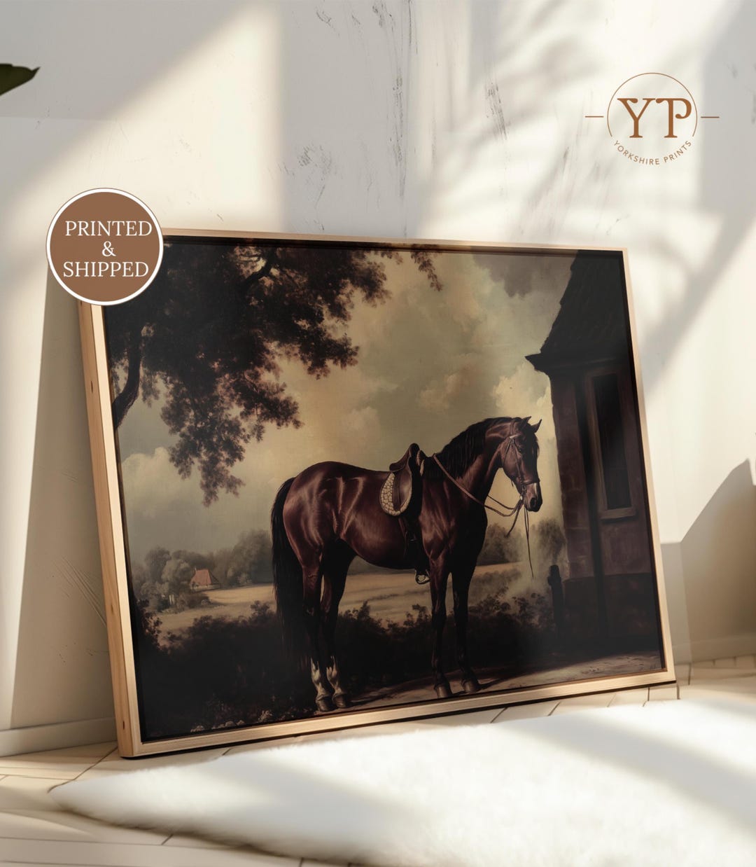Vintage Horse Artwork Tee - Dark Brown main image 1