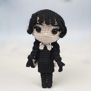 Wednesday Addams amigurumi crochet pattern