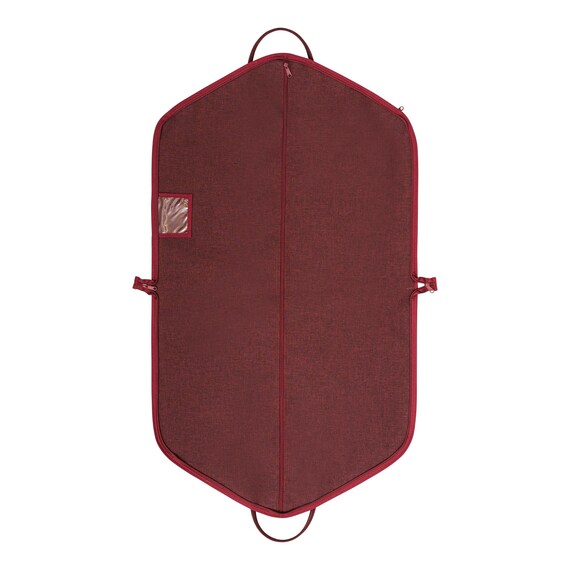 Garment carrier, suit carrier clothing protection bag. Garment bag made from Melange 600D polyester. Suit covers Made in Britain.