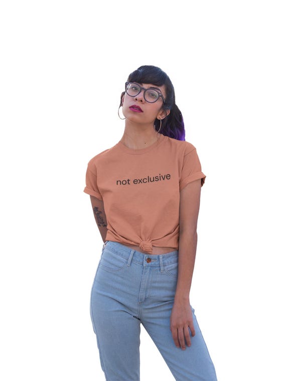 Unisex Jersey Tee - 'Not Exclusive' Statement Shirt, Casual Relaxed Fit, Perfect for Everyday Wear, Gift for Friends, Trendy Fashion