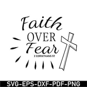 Glaube über Angst Png, christlicher Bibelvers Png, Motivationssublimationsdesign, ästhetisches Hemd