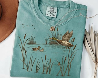Vintage Flying Mallard Duck PNG, Hunting Sublimation (Digital Download)
