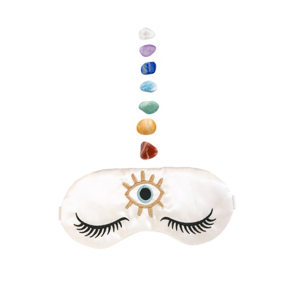 Weighted Clear Quartz Healing Crystal Infused Sleep Eye Mask Il_570xn