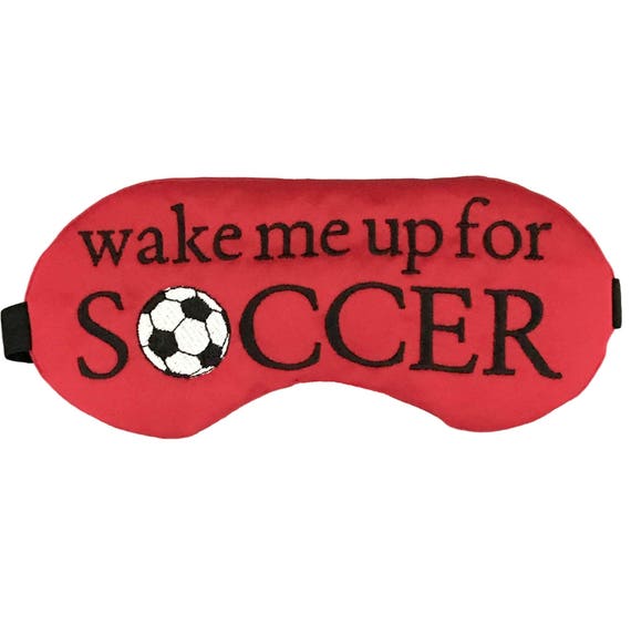 Wake me up for Soccer Sleep Mask - Custom Colors Available Il_570xn