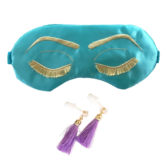 Signature Holly Golightly sleep mask with Tassel Earplugs or Earrings Costume Set Il_570xn