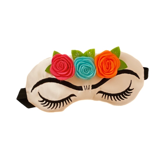 Frida Go To Sleep Vintage Glam Roses Eyebrows Sleep Mask Il_570xn