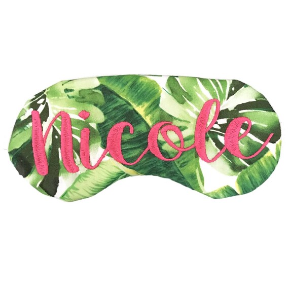 Personalized Palm Tree Sleep Eye Mask Palm Springs Bachelorette Party Favors Il_570xn