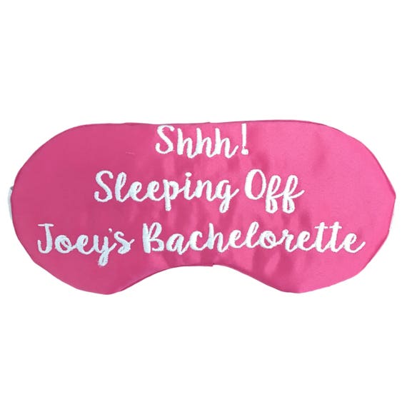 Shhh! Personalized Bachelorette Party Favor Sleep Masks in Custom Colors Il_570xn