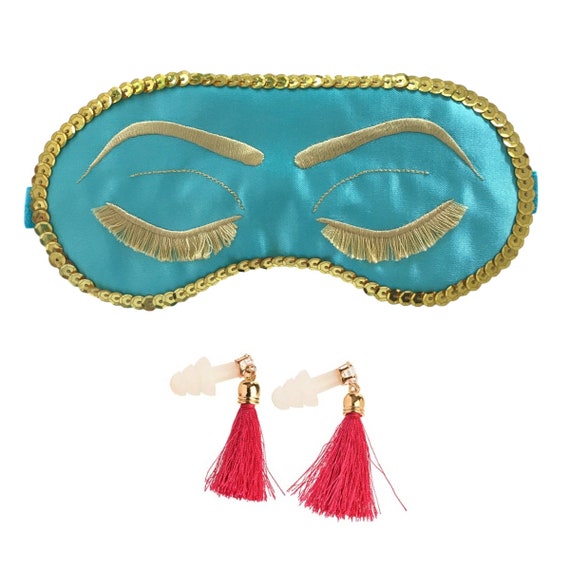 Sparkling Holly Golightly sleep mask with Tassel Earplugs or Earrings Costume Set Il_570xn