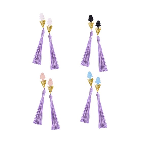 Breakfast at Tiffany's Inspired Tassel Earplugs in Lavender Holly Golightly Il_570xn